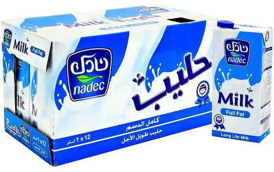 Nadec Milk Full-Fat 12X1Ltr