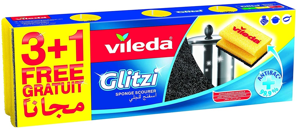 Vileda Sponge Scourer 3+1