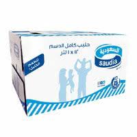 Saudi Milk Full-Fat 12X1Ltr