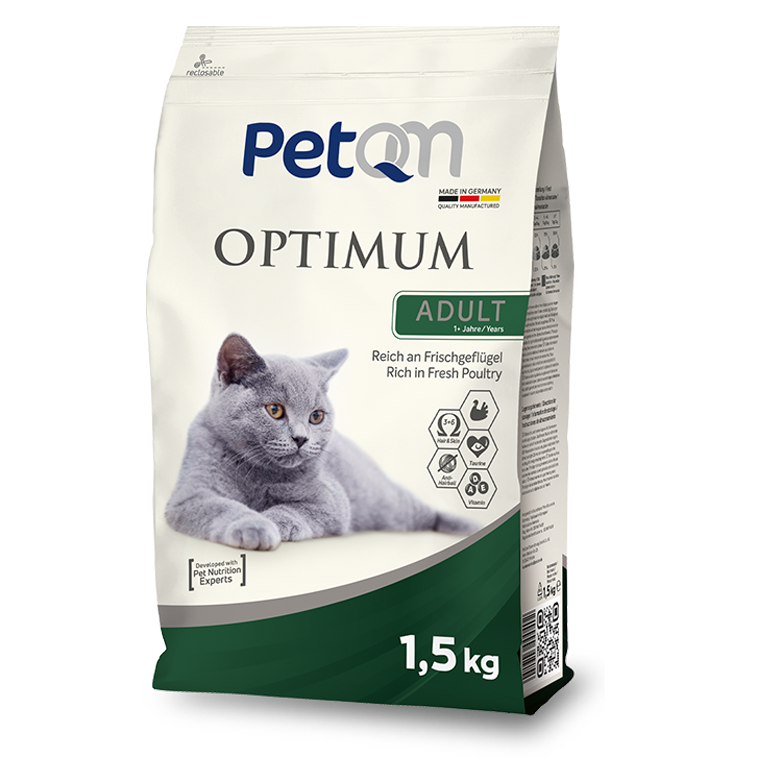 Cat PetQM Optimum Adult With Fresh Poultry 1.5 KG